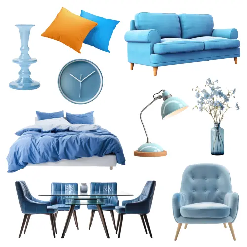 png-blue-modern-furniture-set-transparent-background