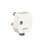 Havells AHLGWXW163 16A 3Pin Flat Plugtop with Indicator, white