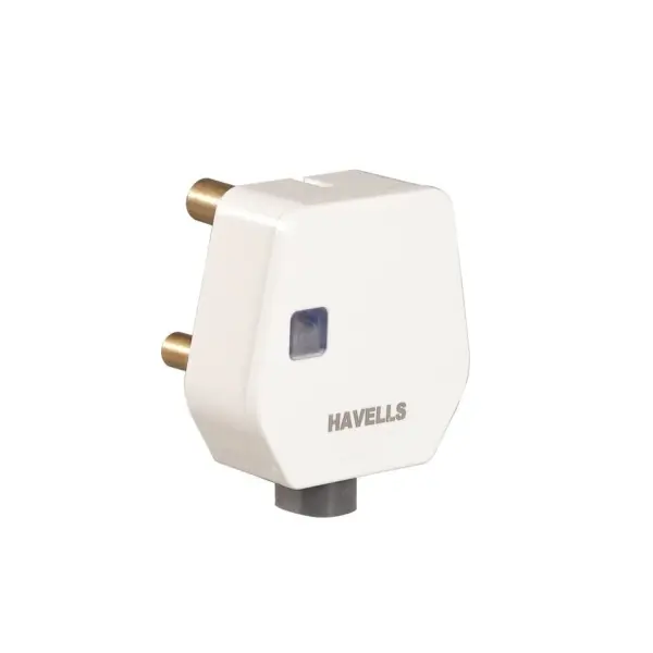 Havells AHLGWXW163 16A 3Pin Flat Plugtop with Indicator, white