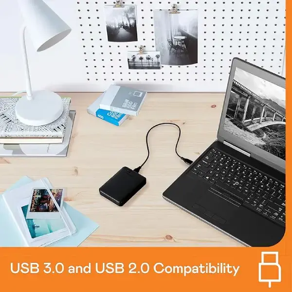 Western Digital WD 1TB Elements Portable Hard Disk Drive, USB 3.0, Compatible with PC, PS4 and Xbox, External HDD