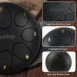 HASTHIP® Steel Tongue Drum 8 Note, 6 inch Percussion Instrument Handpan Drum with Bag