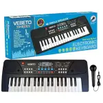 VEBETO Kids Piano Keyboard with Mic (1 Year Warranty) 37 Keys 8 Rhythms 8 Tones 6 Demos Portable Electronic Keyboard Toy Beginners