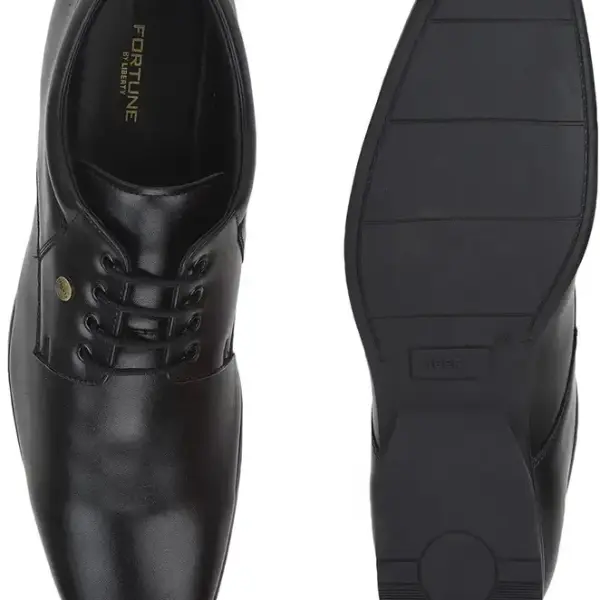 LIBERTY-Fortune ROBERT-2 Formal Shoes With PU Upper | Stylish & Comfortable Lacing Derby For Men  (Black , 7)
