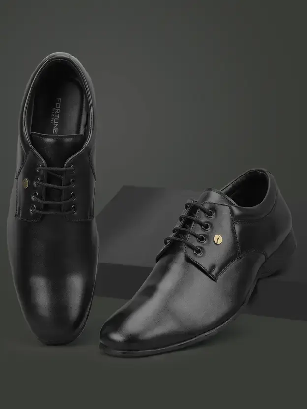 LIBERTY-Fortune ROBERT-2 Formal Shoes With PU Upper | Stylish & Comfortable Lacing Derby For Men  (Black , 7)