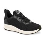 Black flyknit laceup sports shoes