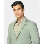 BLACKBERRYS-Slim Comfort B-95 Formal Black Solid Trouser - Oak