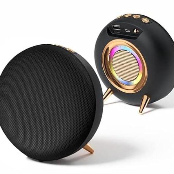 Premium Bluetooth Speaker with 360 Surround Sound, Beat Synced RGB Lights