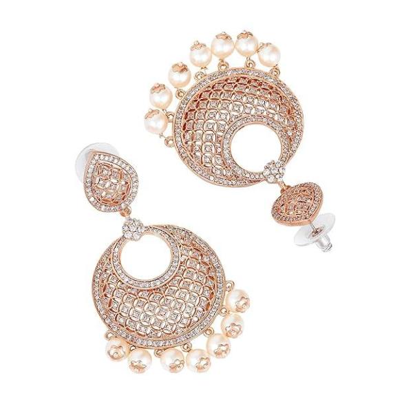 Designer Rosegold Fancy Earings Collection for Women & Girls