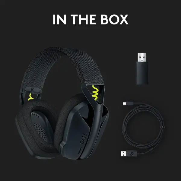 Logitech G435 Lightweight Gaming Bluetooth Wireless Over Ear Headphones