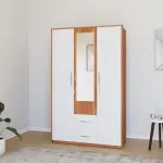 Nilkamal-Eternal 3 Door Wardrobe with Mirror (Teak Finish)