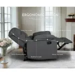 Overstock-Modern 3-Piece Manual Reclining Living Room Sofa Set with Dropdown Table and Console
