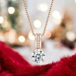 Classic Round Solitaire Pendant With Chain & AD Stone