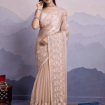Sequin work embroidered saree with blouse
