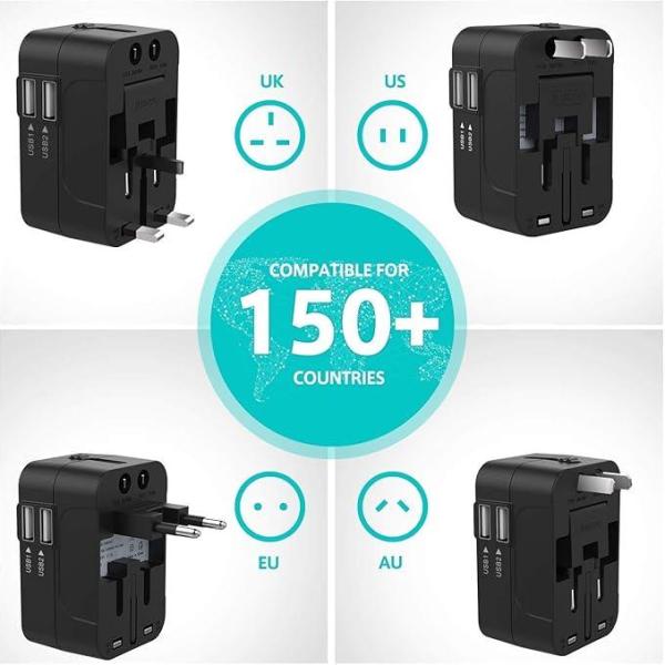 Universal Travel Adapter, International All in One Worldwide