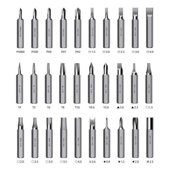 32 in 1 Interchangeble Multipurpose Mini Screwdriver Set Magnetic Slot Wrench Bits Repair Tools Kit